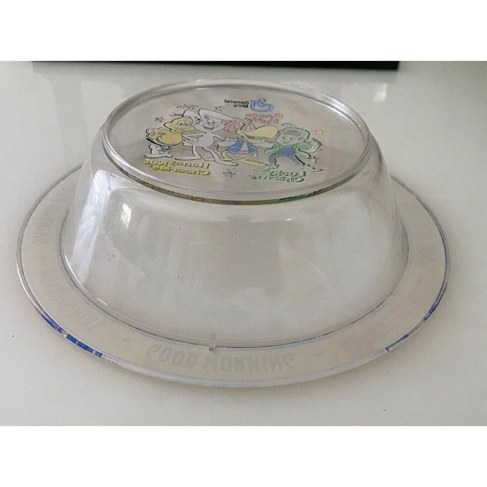 General Mills Cereal Squad Clear Cereal Bowl Good Morning Vintage Rare Good Cond